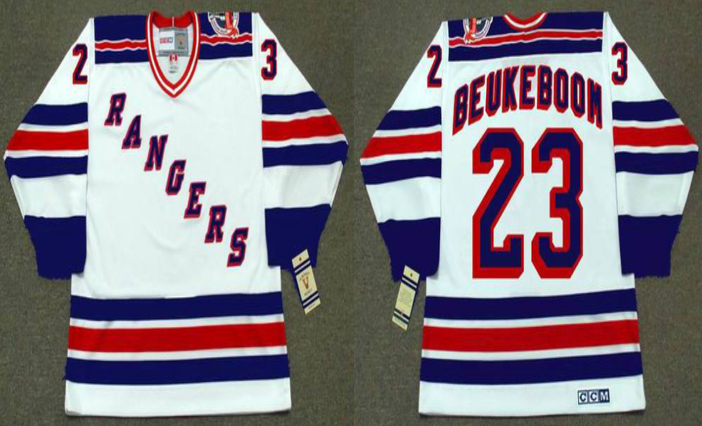 2019 Men New York Rangers 23 Beukeboom white style #2 CCM NHL jerseys->new york rangers->NHL Jersey
